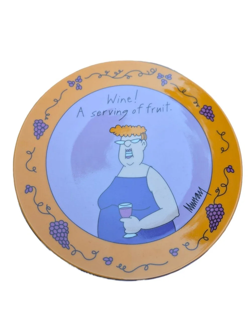 Murray's Law Set of 4 Humorous Cocktail / Appetizer Plates Cartoon Illustrations